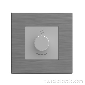 Rozsdamentes burkolat 500W Light Dimmer fehér forgatógomb